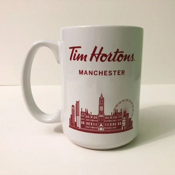 Tim  Hortons Manchester UK Mug Tea Coffee Cup - Picture 1 of 14